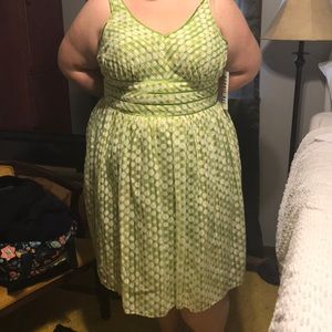 Green polka dot sundress NWT size 16